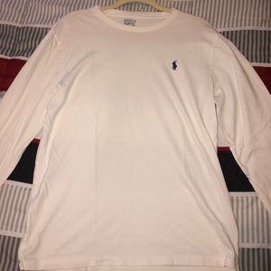 White Long-sleeve, Men’s Polo T-Shirt